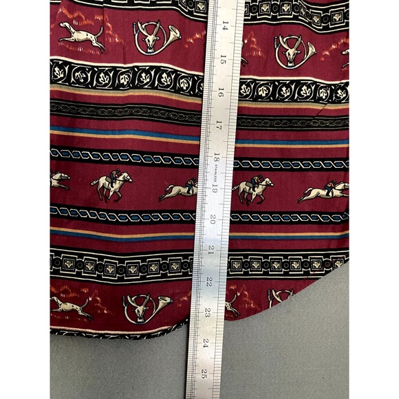 Vintage Red Rover Shirt Youth Medium Western 90’s Aztec Dead Stock Button Up Dog - Picture 6 of 11